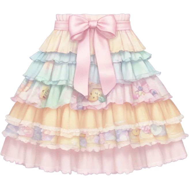Kawaii Jfashion skirt style of mezzo piano and Liz Lisa  emoji