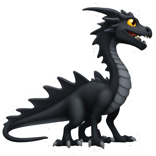Dracofeu With black colour emoji