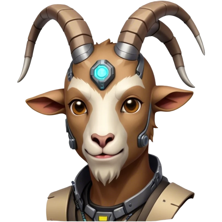 Cyberpunk Goat(Ram) man 2/3 veiw emoji