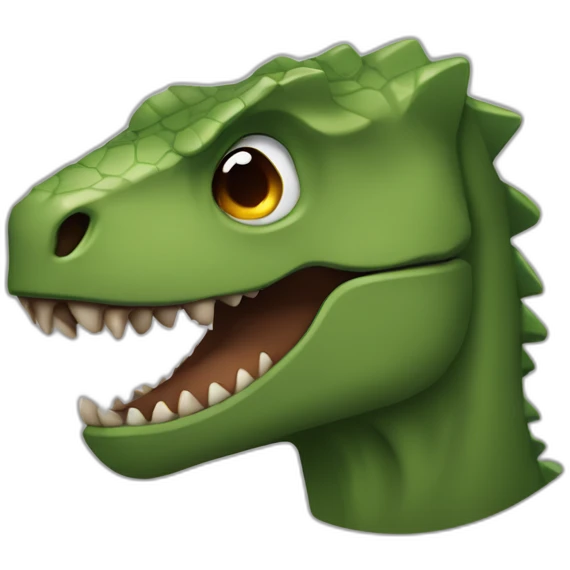 hombre con barba castaño, y ojos verdes con un dinosaurio emoji