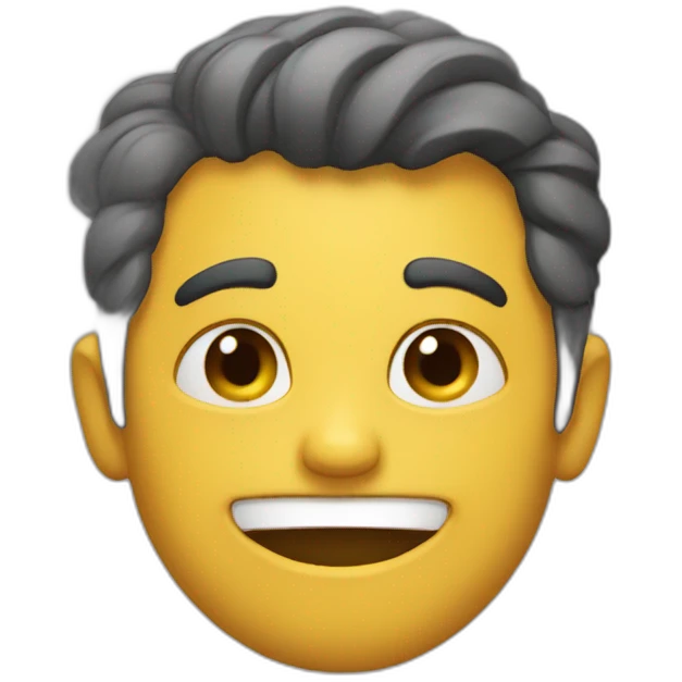 Happy but really not good emoji
