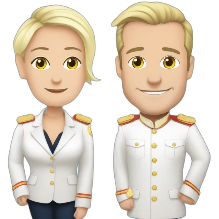 Marine Le Pen × Emmanuel Macron emoji