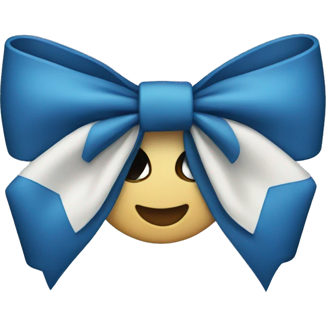 blue bow emoji