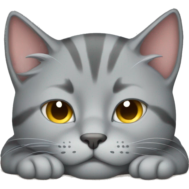 Gray Cat that’s sleeping  emoji