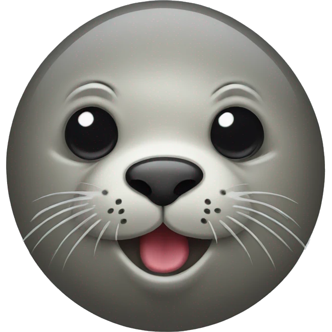 Seal biting its lips  emoji