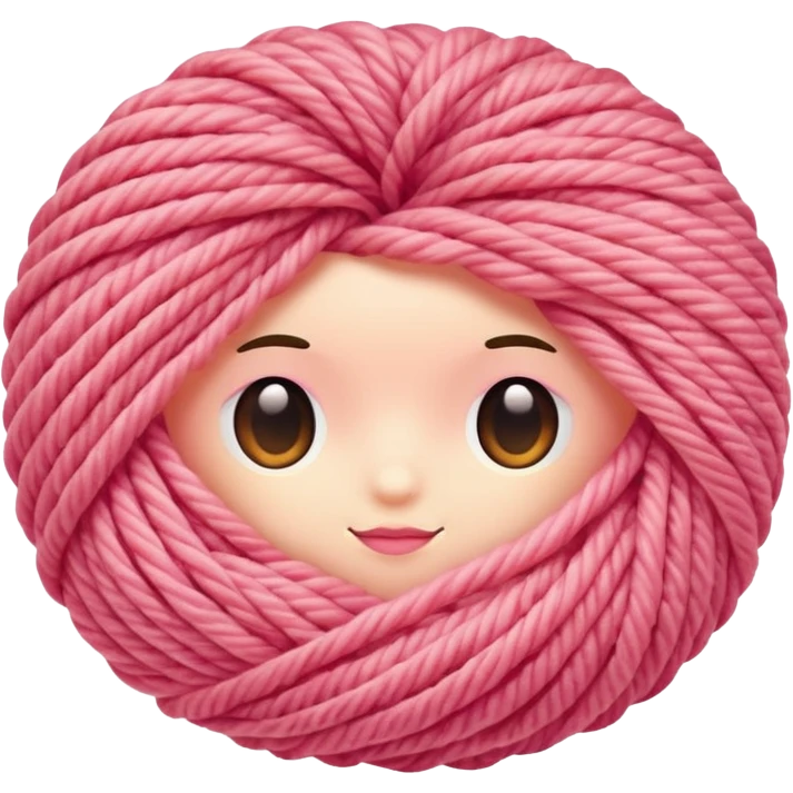 yarn with color like a peach-pinky sunset emoji