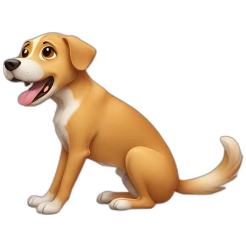 dog stretching emoji