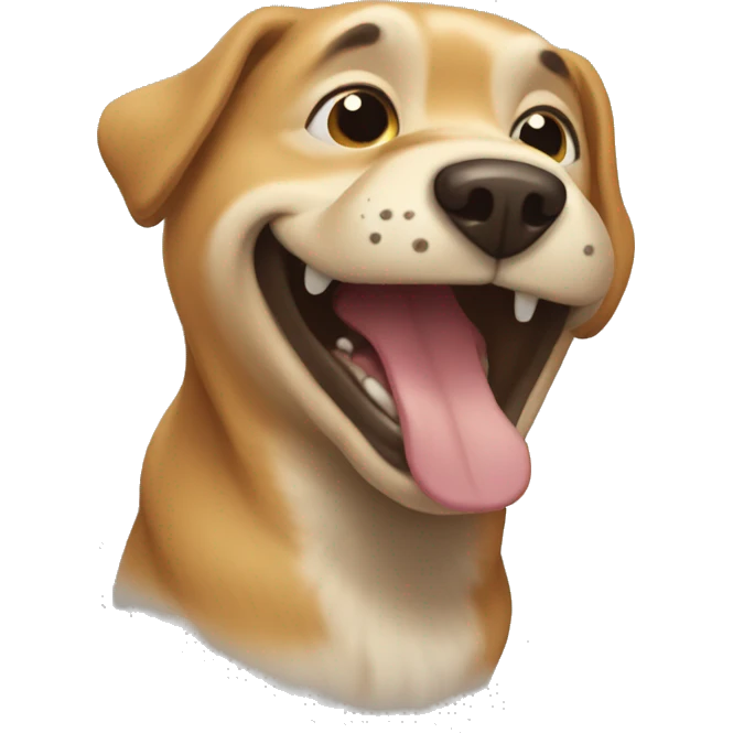 Dog laughibg emoji