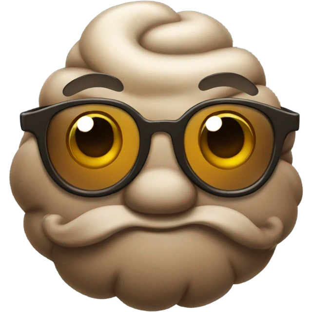 Poop with glasses emoji