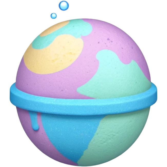 Pastel sparkle glitter bath bomb  emoji