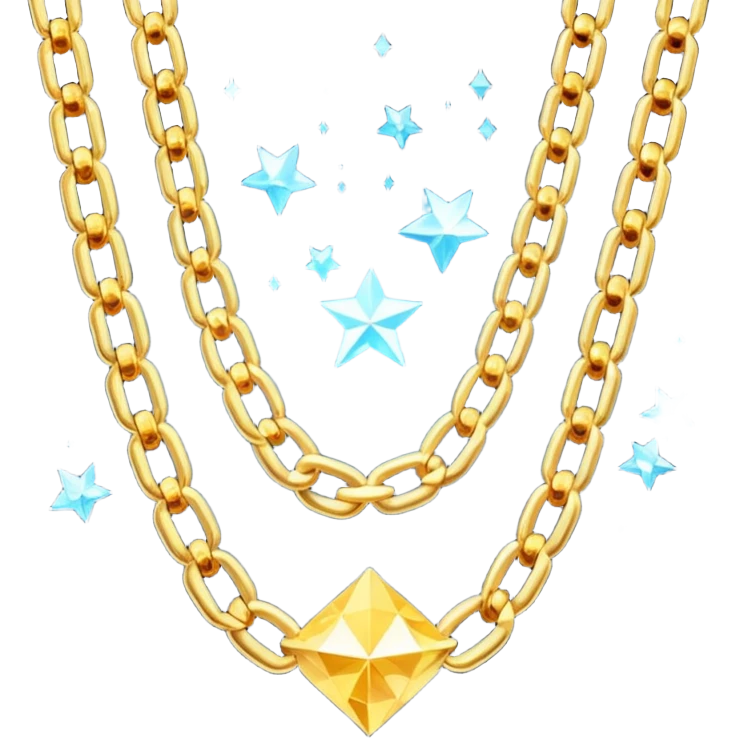 fantasy magic heavenly golden chains low poly emoji