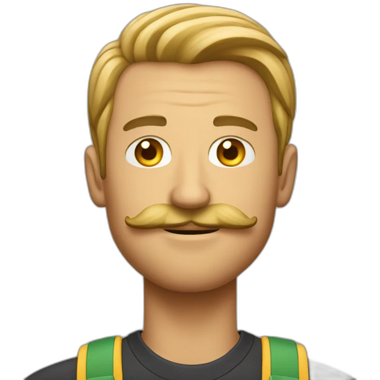  Expressivelyh strenuously carrying a lot of balls Man with mustache emoji