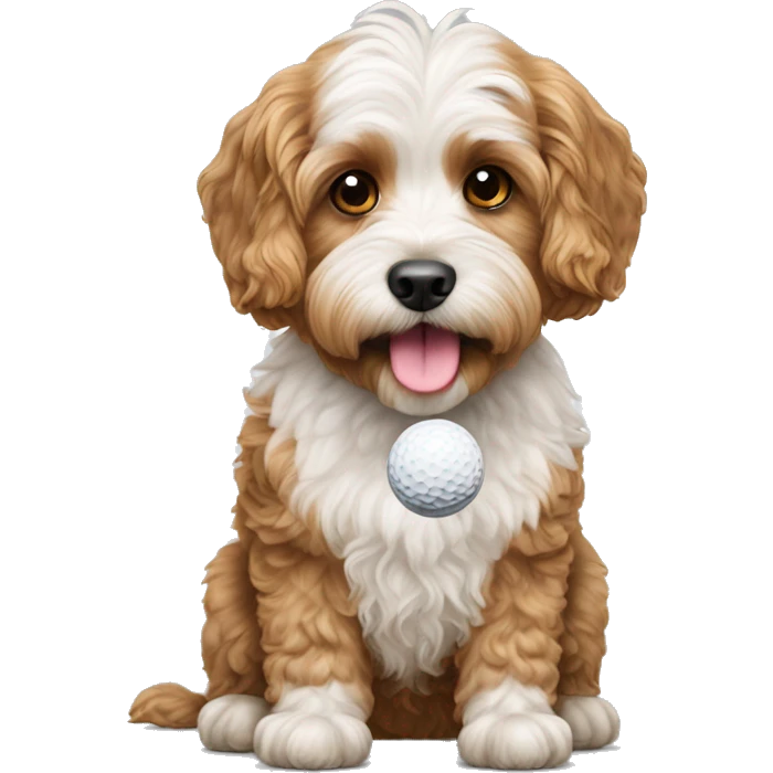 CAVOODLE with golf ball  emoji