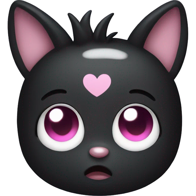 Kuromi with heart eyes emoji