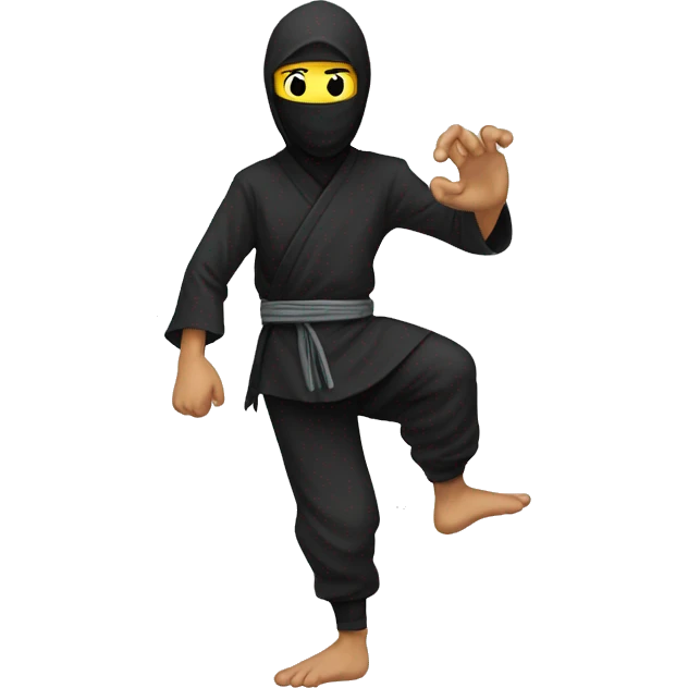 Ninja tip toeing emoji
