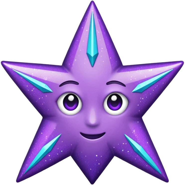 Glitter Roxo e Ciano Flecha emoji