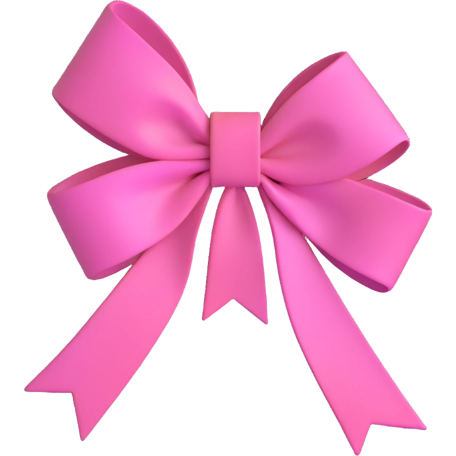 pink bow emoji
