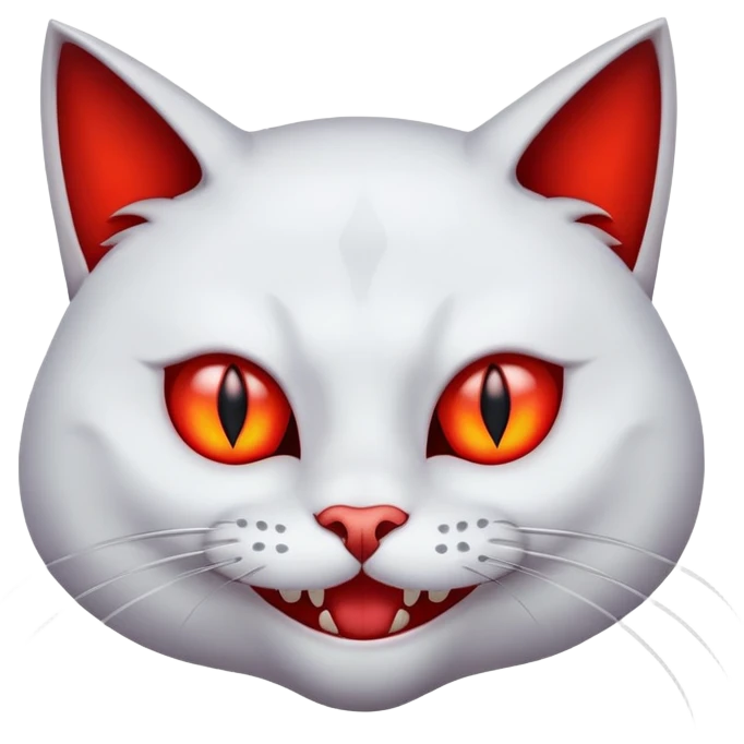 Cat with devil smile and rogs  emoji
