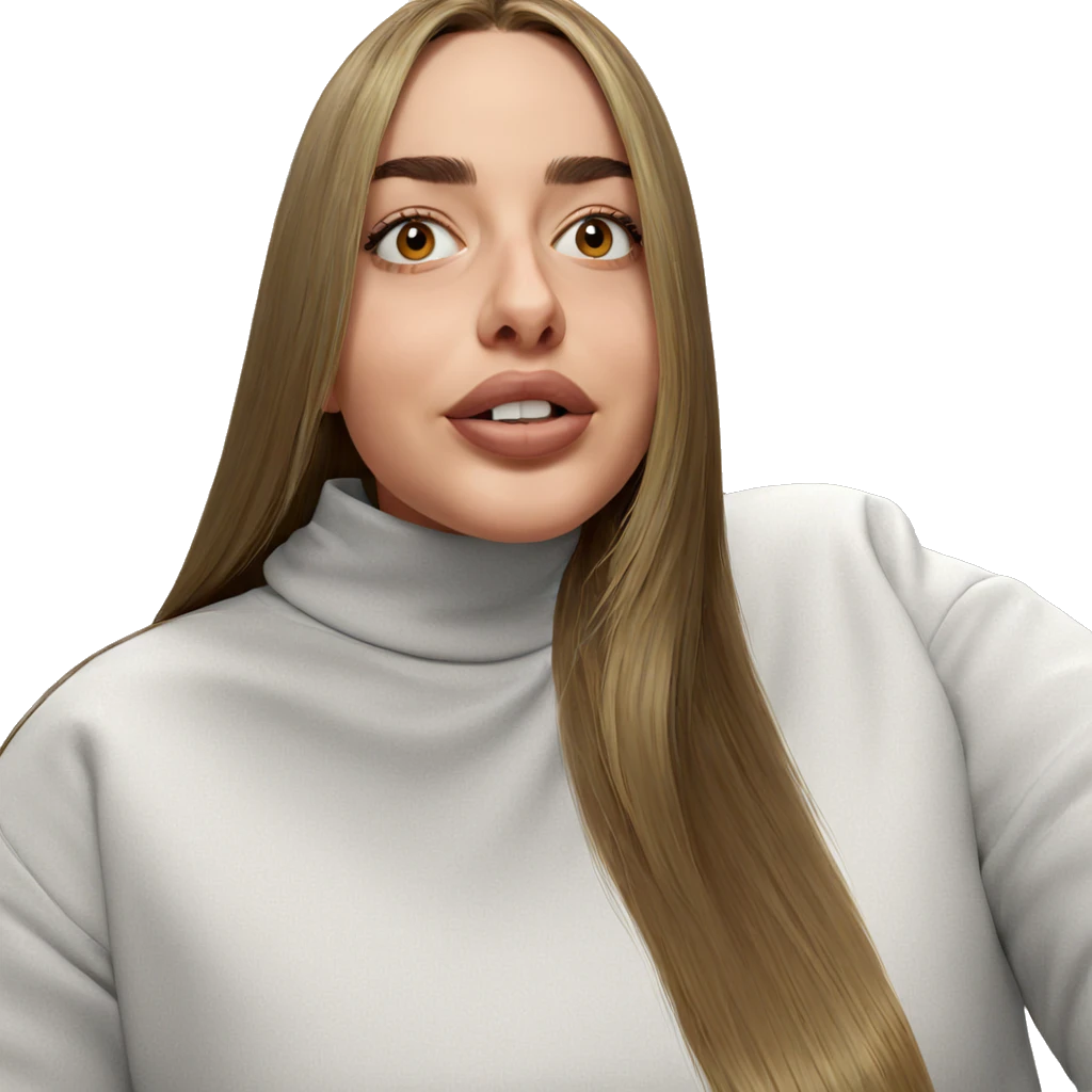 blonde and brown hair portrait emoji