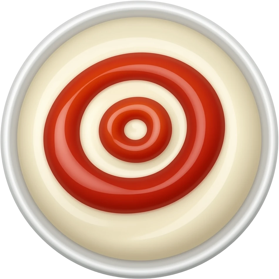 mayo and ketchup mixed together in a small dish emoji