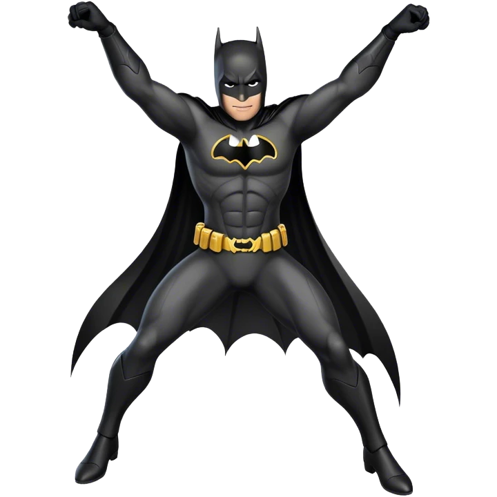 black Batman suit partying emoji