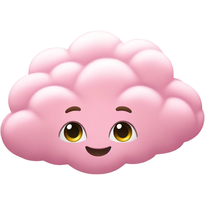Soft pink cloud emoji