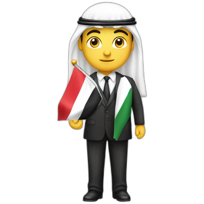 Businessman with United Arab Emirates flag emoji