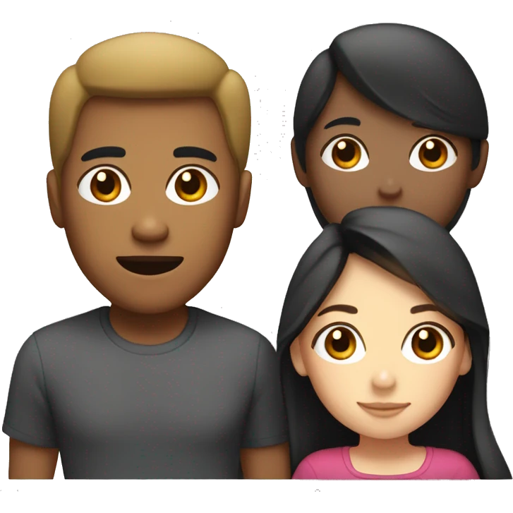 three girls (one latina one white one black) and one gay filipino man emoji
