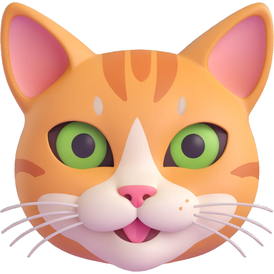 a seductive cat with a sly, alluring grin, expressive eyes, playful and charming, close-up face emoji