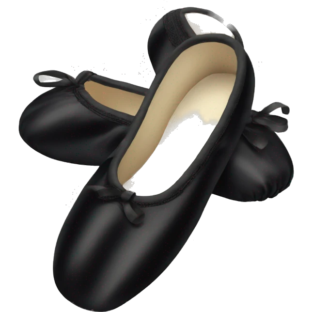 Black satin pointe shoes emoji
