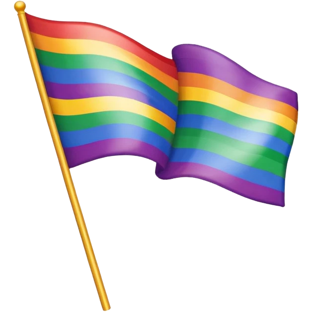 simple iconic rainbow pride flag emoji