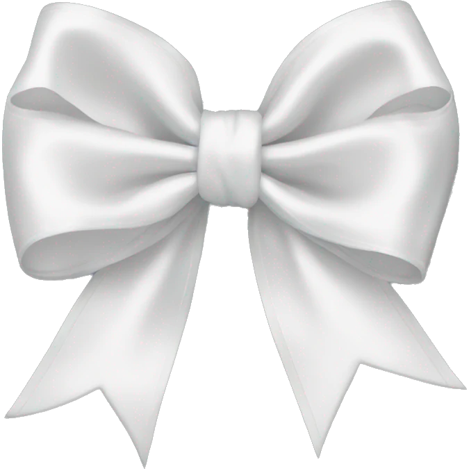 white satin bow emoji