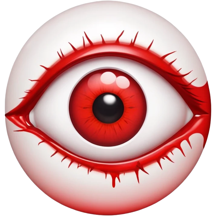 3d picture  of blood  eye 👁  emoji