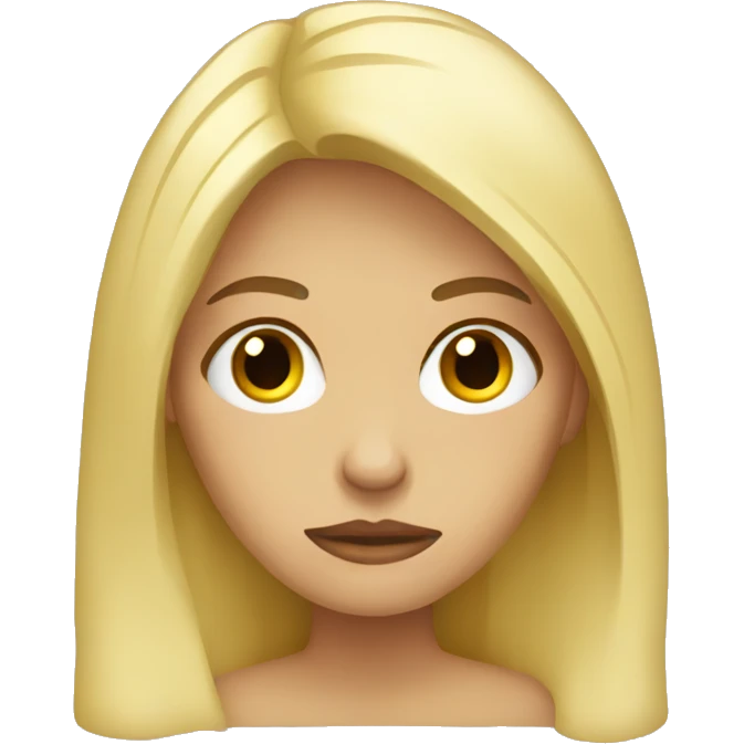 Depressed blonde woman emoji