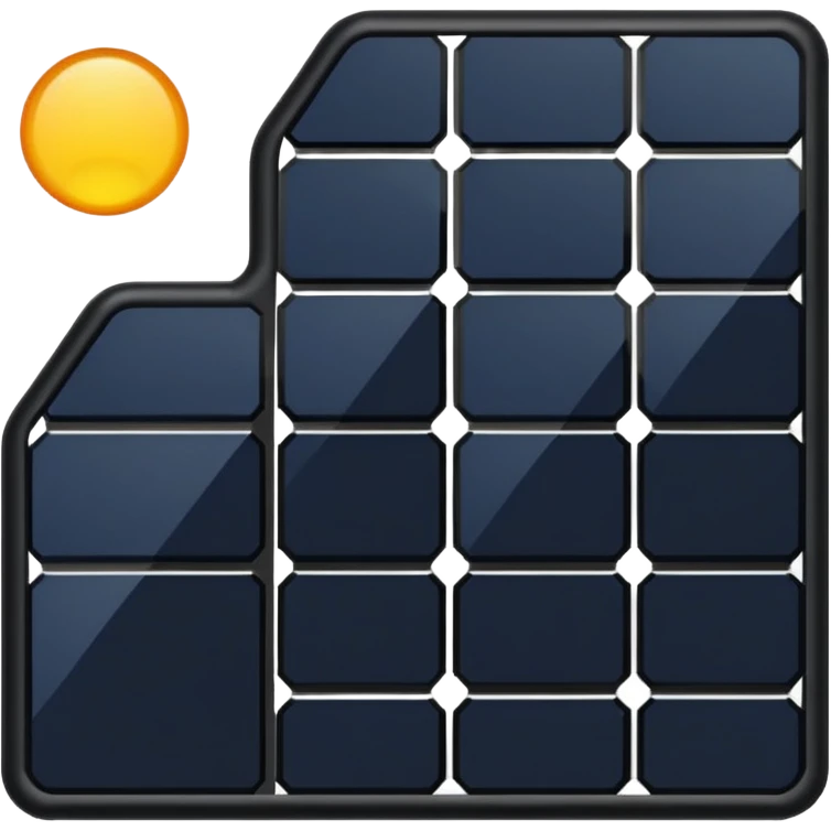 2d solar panel lines emoji