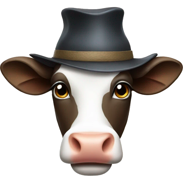 Cow in a hat emoji