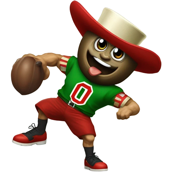 Brutus buckeye punching a leprechaun  emoji