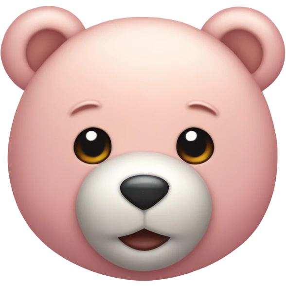 pastel pink teddy bear emoji