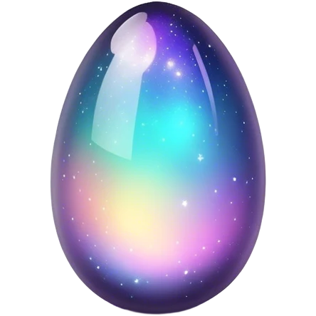 Dark Nebula Sparkly glossy glittery Pastel iridescent transparent bio-luminescent glass crystal egg emoji