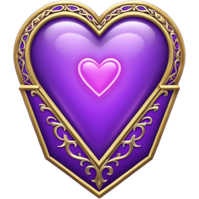 heart with purple gothic coffin emoji