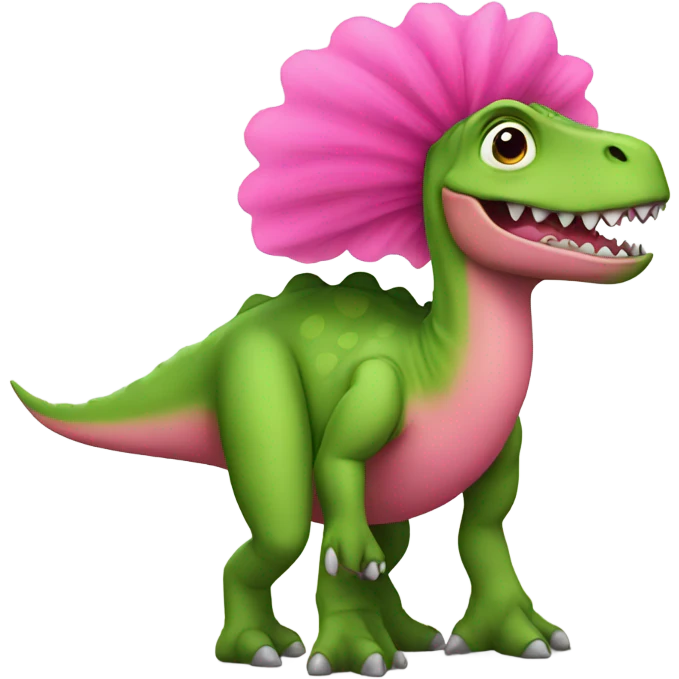 dinosaur with pink tutu emoji