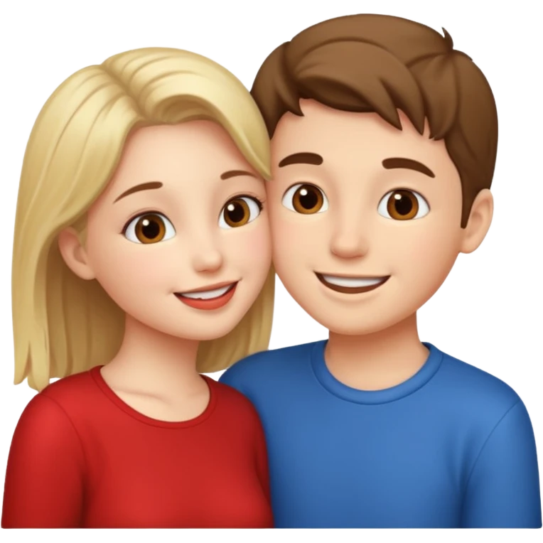 boy and girl kissing emoji