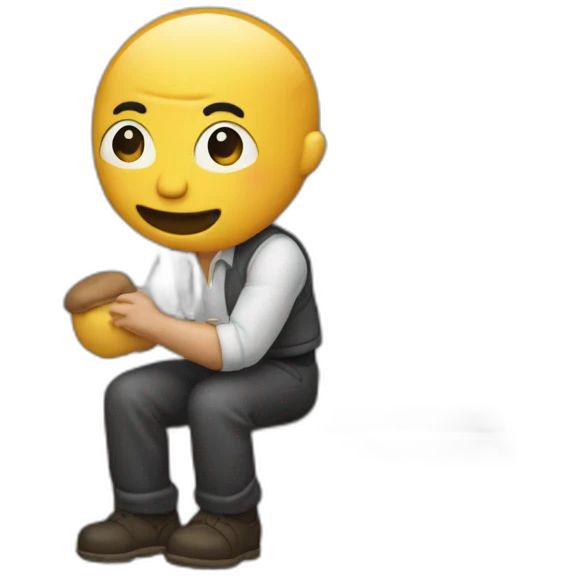 Hombre saltando un banco de plaza emoji