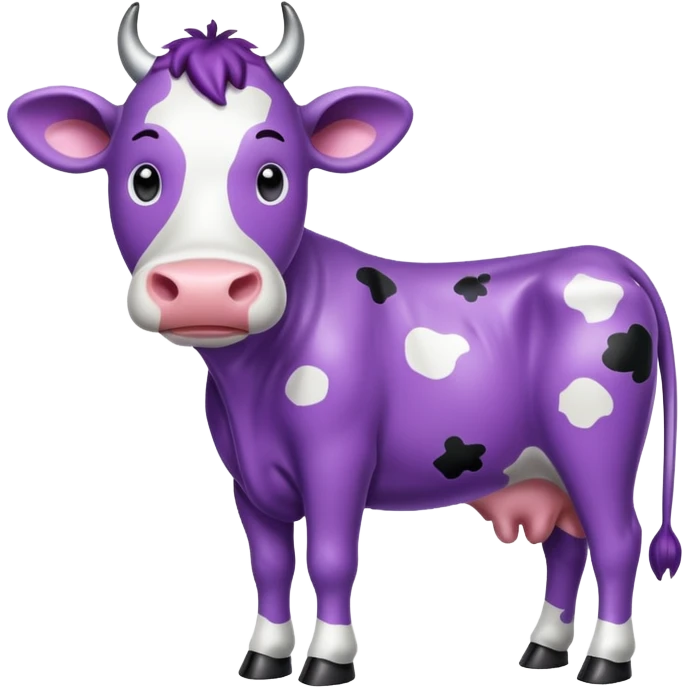 A purple cow emoji