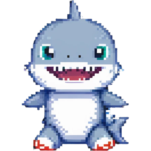baby shark wearing shoes emoji