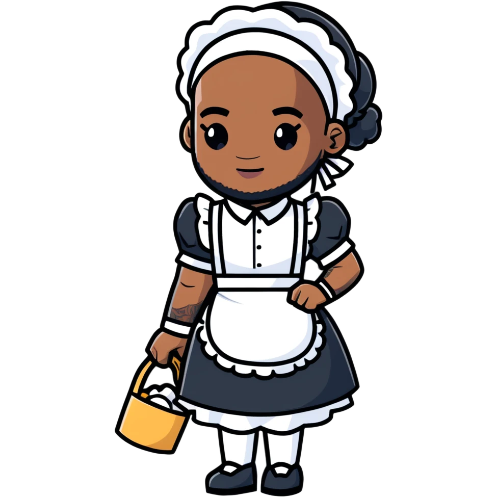 LeBron James as a maid emoji