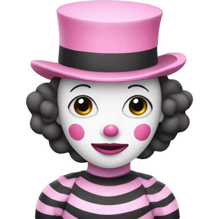 Pink mime with stripes emoji