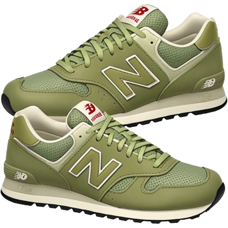 pale olive new balances emoji