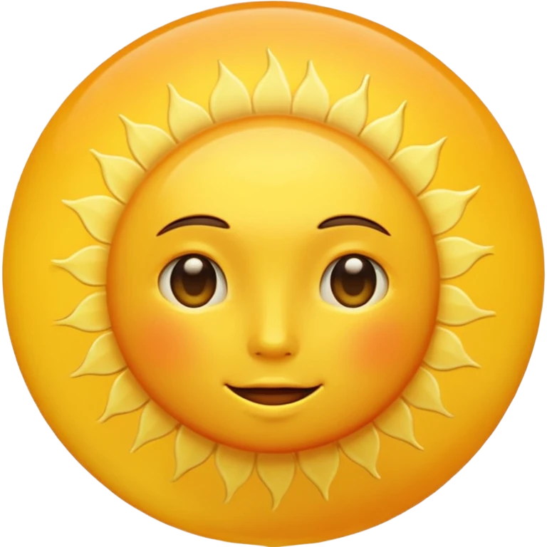 a sun emoji with no eyes, nose, or mouth emoji