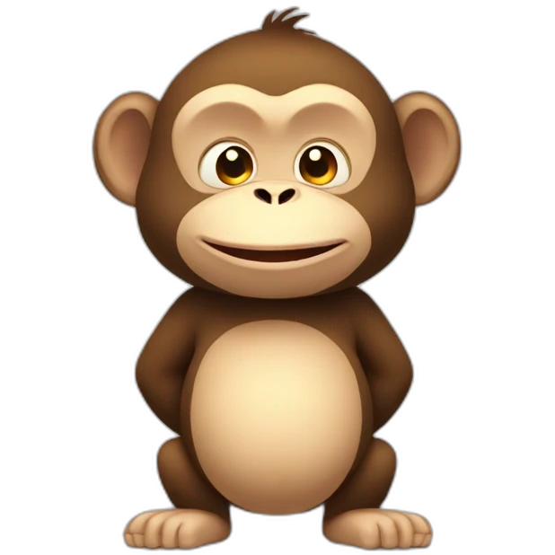 chubby monkey emoji